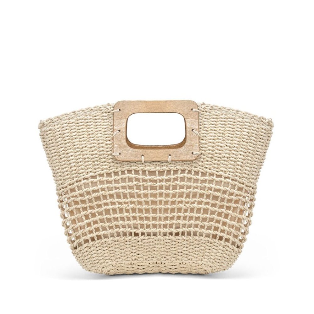 NESSA BRAIDED BEACH BAG - IVORY - Picture 4 of 6